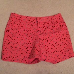Caslon Pink/Navy Patterned Chino Shorts Size 4